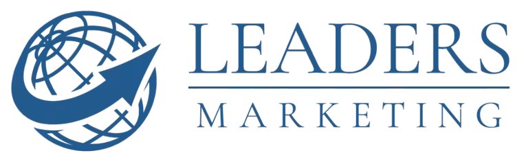 Leaders Marketing LLC blue website logo